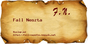 Fall Neszta névjegykártya